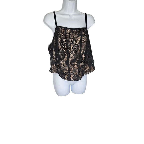 Torrid Lace Cami Corset Top Black Sleeveless Adjustable Straps Plus‎ Size 2 - Picture 1 of 7